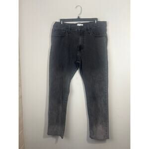 And Now This Mens Dennett Skinny Fit Stretch Ombre Fade Jeans Black 34